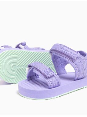 Girl - 8 & 12 - NIB Shooshoos Purple & Green Beach Sandals
